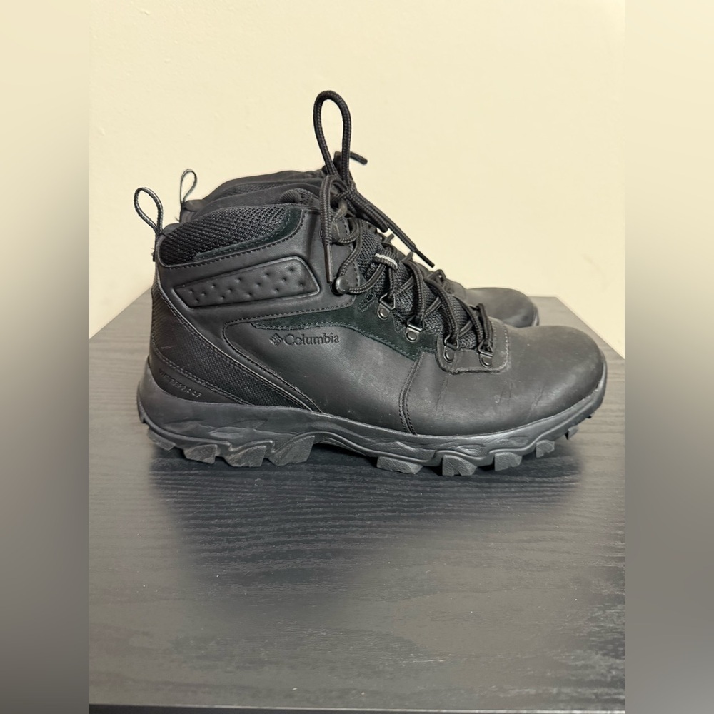 Columbia Newton Ridge Plus II Waterproof Hiking Boots Leather Black 11.5 Wide - Picture 3 of 8